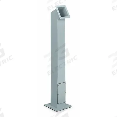 WIEGMANN Angled Pedestal Column: Carbon Steel, 41 in Overall Ht, 4 in Overall Wd - Pedestals