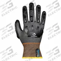 SUPERIOR GLOVE Knit Gloves: ( 10 ), ANSI Cut Level A5, ANSI Impact Level 1, Fingertips, Dipped, 1 PR (MPN S21TAXRFNB-10). Key specifications — Brand: SUPERIOR GLOVE; Glove Hand Style: Left and Right; Touchscreen Compatible: Yes; Includes Reinforced Thumb Crotch: No; Knit Material Color: Black; Size: ( 10 ).