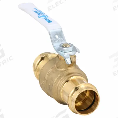MILWAUKEE VALVE Manual Two-Way Ball Valve: 1 in, Brass, Straight, Press x Press - Brass Ball Valves