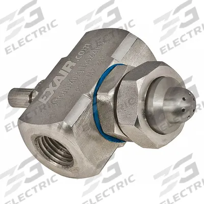 EXAIR Atomizing Spray Nozzle: Pressure, 0.3 scfm, Wide Angle Round, 1/4 in FNPT - Internal Mix Air-Atomizing Spray Nozzles