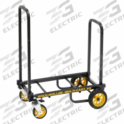 ROCK N ROLLER Convertible Hand Truck: 350 lb as Hand Truck, Dual-Loop, Black/Yellow - Extra-Versatile 4-Position Steel Convertible Hand Trucks with Extendable Frame