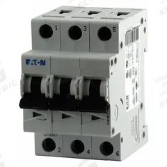 EATON IEC Supplementary Protector: 1 A Amps, 96V DC, 15kA at 415V AC, Lug, FAZ, 277/480V AC (MPN FAZ-D1/3). Key specifications — Terminal Connection: Lug; Series: FAZ; AC Voltage Rating: 277/480V AC; DC Voltage Rating: 96V DC; Max. AIR Rating: 15kA at 415V AC; Brand: EATON.