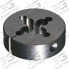 CLE-LINE Round Threading Die: 1 3/8"-6 UNC, 3 in OD, Adj, Carbon Steel (MPN C65441)