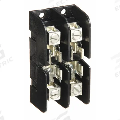 MERSEN Fuse Block: Open Block Design, 2 Pole, 300 V AC, Box Lug - Fuse Blocks for UL Class T Fuses