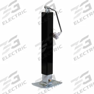 BUYERS PRODUCTS Jack: Square Drop-Foot Jack, 7,000 lb Static Load Capacity, Topwind, Weld-On - Trailer Jacks without Wheels