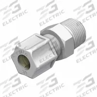 JACO Male Compression Connector: 3/8 in OD x 1/4 in Pipe Size, Compression x MNPT, Nylon, 5 PK (MPN 10-6-4-N-SG). Key specifications — Brand: JACO.