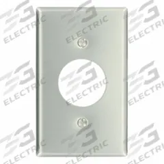 LEVITON Wall Plate: Duplex Outlet, 1 Gang, Std Size (MPN 83004). Key specifications — Brand: LEVITON; Material: Aluminum.