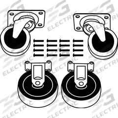 RUBBERMAID COMMERCIAL PRODUCTS Caster Kit: For 4UFW7, For FG440186BLA/FG9F1600CGRAY, 4 PK (MPN FG4401L10000). Key specifications — For Use With Grainger Item Number: 4UFW7; For Use With Mfr. Model Number: FG440186BLA; Fits Brand: Rubbermaid Commercial; Product Type: Caster Kit; Brand: RUBBERMAID COMMERCIAL PRODUCTS.