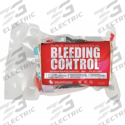 NORTH AMERICAN RESCUE Bleeding Control Kit: Plastic Bag, 1 People Served, 10 Components - Bleeding Control Kits