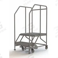 TRI-ARC Mobile Work Platform: 1.7 ft Platform Ht - Max, 24 in x 24 in, Steel, 800 lb Load Capacity (MPN WLWP122424SL). Key specifications — Mobility: Rolling; Brand: TRI-ARC; Color: Gray; Height Adjustability: Fixed Height; Includes Handrails: Handrails Included; Locking Mechanism: Foot-Activated Step Lock; Handrails: Includes Handrails.