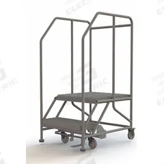 TRI-ARC Mobile Work Platform: 1.7 ft Platform Ht - Max, 24 in x 24 in, Steel, 800 lb Load Capacity (MPN WLWP122424SL). Key specifications — Mobility: Rolling; Brand: TRI-ARC; Color: Gray; Height Adjustability: Fixed Height; Includes Handrails: Handrails Included; Locking Mechanism: Foot-Activated Step Lock; Handrails: Includes Handrails.