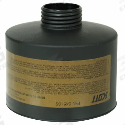 SCOTT SAFETY Gas Mask Canister: CBRN, Olive Color, Threaded, M120 Series/Scott Safety AV - 3M Replacement Cartridges