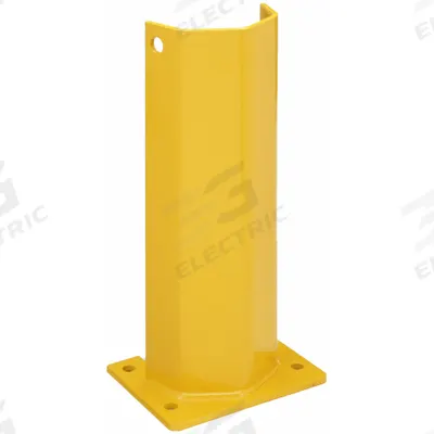 STEEL KING Pallet Rack Guard: Bolt-On, Floor/Upright, 8 in x 6 in x 18 in, Steel - Floor-Mount Steel Pallet Rack Post Protectors