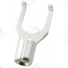 GRAINGER Fork Terminals: Bare, #6 Stud Size, 16 AWG – 14 AWG Wire Range, Flanged Fork, 600 V (MPN 24C870). Key specifications — attr1307963: 24C870; attr1307967: GRAINGER.