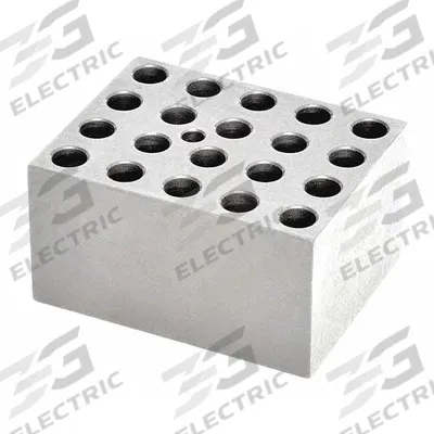 OHAUS Modular Block: Anodized Aluminum, 1 7/8 in Overall Wd, 2 3/4 in Overall Lg - Dry Bath Blocks