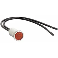 APPROVED VENDOR Flush Panel Light: Amber, 12 mm Panel Mounting Hole Dia, Neon, Nylon, Lens Included (MPN 20C847). Key specifications — Brand: APPROVED VENDOR; Electrical Connection: 6 in Wire Leads.