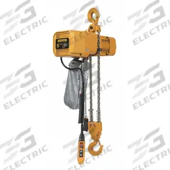 HARRINGTON Electric Chain Hoist: H4 - Heavy Duty, 460V AC, Hook Mounted - No Trolley, 2 Speeds (MPN NER050LD-30). Key specifications — Brand: HARRINGTON; Includes: Quick Disconnect Plugs on Pendant; Operating Voltage: 460V AC; Headroom Clearance: 28 in - 30 in.