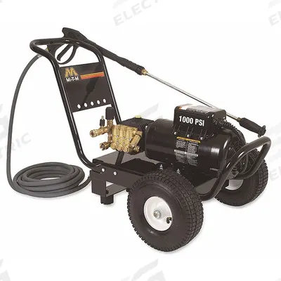 MI-T-M Electric Pressure Washer: Cart, 120 V – Single-Phase, 1,000 psi, 2 gpm - Cold Water Pressure Washers