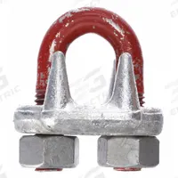 CROSBY Wire Rope U-Bolt Clip: 1/8 in Compatible Rope Dia, 3 1/4 in Rope Turnback Lg, Steel, Forged (MPN 1010015). Key specifications — Fabrication: Forged; Color: Red; Material: Steel; Brand: CROSBY.