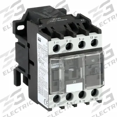 Dayton Magnetic Contactor: Non-Reversing, 3 Poles, 3NO Contacts, 25 A - Non-Reversing IEC Contactors