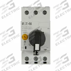 EATON Manual Motor Protector: Non-Reversing, 3 Poles, 1.6 A, Thermal Protection, Selector Switch (MPN XTPR1P6BC1). Key specifications — Maximum Voltage Rating: 600V AC; Brand: EATON; Thermal Units Required: None (Starter Includes Integrated Thermal Units); Frame Size (Width): 45mm (B Frame).