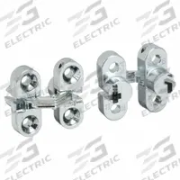 SOSS Concealed Hinge: 1 in Leaf Ht, 3/8 in Leaf Wd, Full Mortise Mounting, 2 Holes per Leaf (MPN 100CUS26D). Key specifications — Brand: SOSS; Finish: Satin Chromium-Plated.