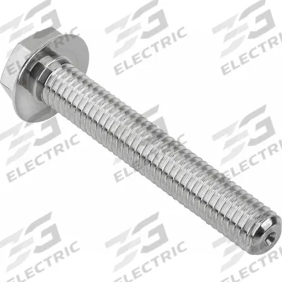 KIPP Hygienic Hex Head Screw: Stainless Steel, Fully Threaded, M4, 8 mm Fastener Lg - Hygienic Flanged Hex Head Screws