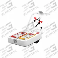 STRYKER PHYSIO-CONTROL Defibrillator: LIFEPAK CR2, Carrying Case with Handle, Auto Mode, Stryker (MPN 99512-001714). Key specifications — Shelf Life: 4 yr Pads; Included CPR Feedback: CPR Feedback Included; Battery Type: Li-MnO2; Pads Included: Pediatric AED Pads; Services Included: None.