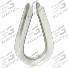 DAYTON Wire Rope Thimble: 3/16 in Compatible Rope Dia, 304 Stainless Steel, For Lifting, 25 PK (MPN 1DLG9). Key specifications — Material: 304 Stainless Steel; Brand: DAYTON; Finish: Plain.