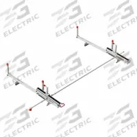 WEATHER GUARD Van Roof Rack: Aluminum, 19 in Overall Ht, 130 3/4 in Overall Lg, 75 3/5 in Overall Wd (MPN 2291-3-01). Key specifications — Includes: Clamps; Material: Aluminum; Finish: Powder-Coated; Brand: WEATHER GUARD; Color: White.