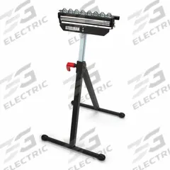 PROTOCOL Convertible Material Support Stand: 11 1/2 in Roller Wd, 28 in Overall Wd, 28 in Min. Ht (MPN 67109-G). Key specifications — Brand: PROTOCOL; Stand Material: Steel; Color: Silver.