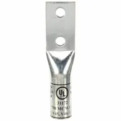 Compression Lugs: For 750 kcmil, Stranded Wire, 1/2 in Stud Size, Long, Copper Barrel (MPN 31172). Key specifications — Inspection Hole: No; For Wire Type: Stranded; For Wire Sizes: 750 kcmil; Brand: 3M; Manufacturer Part Number: 31172.