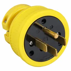 APPROVED VENDOR Straight Blade Plug: 14-50P, 125/250V AC, 50 A, 3 Pole, 4 Blade, Yellow (MPN P1450DF)