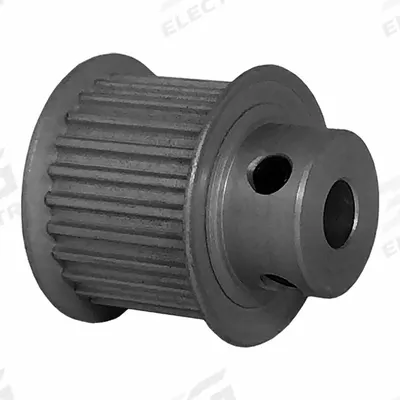 Dayton Timing Pulley: Modified Curvilinear, Fixed, For GT Timing Belt Section - GT Section Fixed-Bore Timing Pulleys with Hub