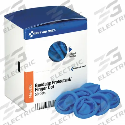 FIRST AID ONLY First Aid Kit Refill: 3 in Dressing Lg, 1 in Dressing Wd, Sterile - Finger Cots