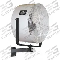 SCHAEFER Mounted Fan: 36 in Blade Dia, 115/230V AC, 1/2 hp Motor HP, Wall Mount, Oscillating (MPN VKWO36). Key specifications — Brand: SCHAEFER; Voltage: 115/230V AC; Number of Speeds: 1; Fan Mounting Location: Wall; Oscillation: Oscillating; Mounting Type: Oscillator.