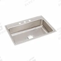 JUST MANUFACTURING Bowl Drop-In Sink: 31 in Overall Lg, 22 in Overall Wd, 7 5/8 in Bowl Dp, 1 Bowls (MPN SLF2231AR1-J). Key specifications — Brand: JUST MANUFACTURING; Color Family: Silver/Gray.
