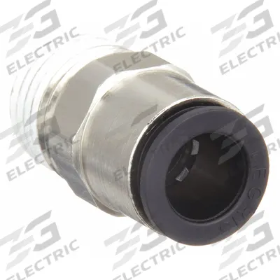 LEGRIS Push-Fit Fitting: 6 mm OD x 1/4 in Pipe Size, Push-to-Connect x MNPT, Brass - Nylon & Nickel-Plated Brass Tube Fittings