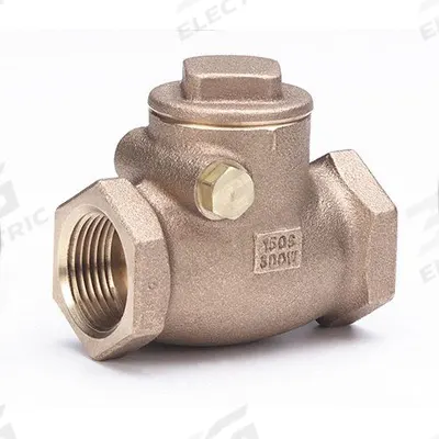 MILWAUKEE VALVE Swing Check Valve: Swing, Inline Valve Body, 2 in Pipe Size, FNPT x FNPT - Bronze Inline Swing Check Valves