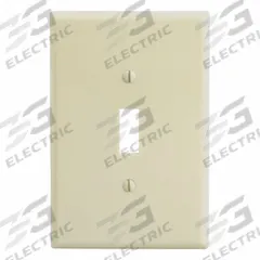 LEVITON Wall Plate: Toggle, 1 Gang, Ivory, Jumbo Size (MPN 86101). Key specifications — Brand: LEVITON; Material: Plastic.