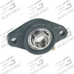DAYTON 2 Bolt Flange Bearing: Radial Ball, 3/4 in Bore, Cast Iron, Set Screws, 4 7/16 in Lg, Rhombus (MPN 3FCN4). Key specifications — Bore Type: Cylindrical; Brand: DAYTON; Lubricant Material: Chevron SRI 2; Mounting Bolt Size: 3/8 in; Split Housing: Not Split; System of Measurement: Inch.