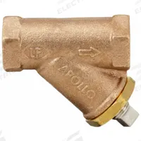APOLLO Y Strainer: 1 in, NPT, Mesh, 0.125 in Screen Size, Bronze, PTFE, 4 in Ht, 4 3/4 in Lg (MPN 59LF005P2). Key specifications — Brand: APOLLO; Seal Material: PTFE; Manufacturer Part Number: 59LF005P2; Screen Material: 304 Stainless Steel.