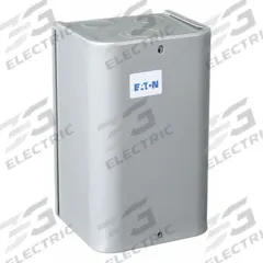 EATON Definite Purpose Contactor: 3 Poles, 208-240V AC, 50 A, Non-Reversing (MPN C25DGJ350B). Key specifications — Brand: EATON; Coil Voltage: 208-240V AC; Contactor Style: HVACR Definite Purpose Contactor; Frame Size: D; Terminal Connection Type: Quick-Disconnect Terminals; Maximum Voltage Rating: 690V AC; Series: C25 Series; Phase: Three.