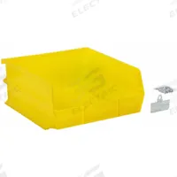 APPROVED VENDOR Pegboard Bin: 11 in x 11 in x 5 in, Screw-In, Surface, Yellow, 6 PK (MPN 5TPP4). Key specifications — Color: Yellow; Includes: Clips; Locking System: Screw-In; Mounting Type: Surface; Material: Steel; Accessory Type: Bin; Brand: APPROVED VENDOR.