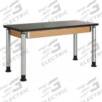 Table: 24 in Overall Wd, 39 in Overall Ht, 4 1/2 ft Overall Lg, Laminate, 500 lb Load Capacity, Oak (MPN P820LBBK). Key specifications — Brand: DIVERSIFIED SPACES; Countertop Material: Laminate; Height Range: 27 in to 39 in.