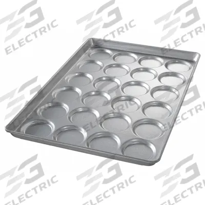 CHICAGO METALLIC Bun and Roll Pan: Aluminized Steel, 24 Slots, 17 3/4 in Overall Wd - Bun & Roll Pans