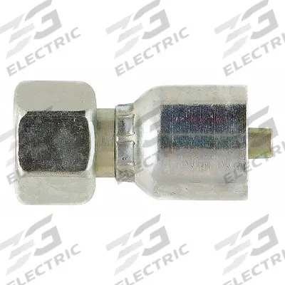 PARKER Hydraulic Crimp Fitting: Steel x Steel, Straight, -6 For Hose Dash Size - Parker Crimp Hydraulic Hose Fittings with Metric Connection