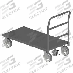 APPROVED VENDOR Platform Truck: 1,200 lb, 48 in L x 24 in W x 11 3/8 in H Deck, Solid, 12 ga Deck (MPN EPTFL24488PN95). Key specifications — Side Panel Type: No Side Panels; Brand: APPROVED VENDOR; Color: Gray; Caster/Wheel Configuration: (2) Swivel.