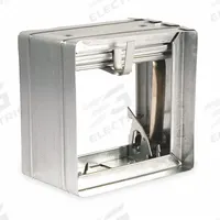 Fire Damper: Dynamic, 5 3/4 in H, 5 3/4 in W, 3 3/4 in L, Galvanized Steel Frame, Spring (MPN 2TGE6). Key specifications — Brand: DAYTON; Blade Type: Curtain; Closure Type: Spring; Mounting Position: Horizontal.