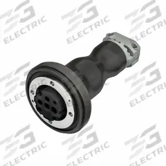 HUBBELL Pin and Sleeve Connector: Black, 125V AC/277V AC/347V AC, Single Phase, 60 A, 2 Pole, 3 Wire (MPN HBLBA3FN). Key specifications — Brand: HUBBELL.
